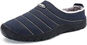 Maniamixx Winter Waterproof Slippers Warm Cotton Non-Slip Shoes Outdoor&Indoor Slipper for Men Women(Blue,43 EU)