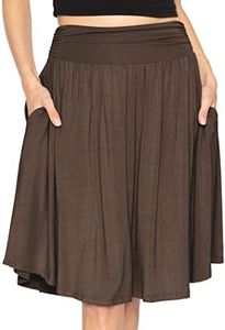 Women's Pocket Skirt Brown 5X