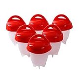 Auch 6PCS Egg Cooker Silicone, Egg Cooker Without Shell Easy Eggs, Non Stick Silicone Boiled Steamer Eggies,Fast Poaching For Kitchen Gadgets Accessories