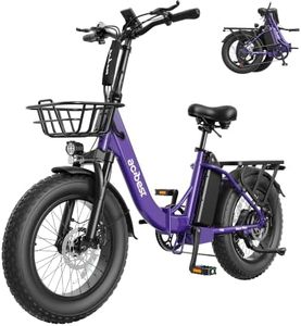 ACTBEST Mars Plus Foldable Electric Bike for Adults-1800W Peak Motor, 20"×4.0" Fat Tire Step-Through Folding Ebike with 48V 20Ah 960Wh Large Removable Battery, Up to 85+ Miles Range(Front Basket)