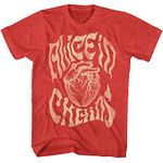 Alice in Chains T Shirt Heart Mens Short Sleeve T Shirts 90s Music Vintage Style Graphic Tees, Red Heather, Large