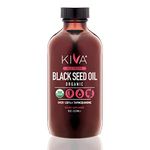 Kiva Black Seed Oil - Organic, Cold-pressed and RAW - 8-Ounce (GLASS BOTTLE)