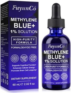 Methylene Blue Pharmaceutical Grade 1%, Methylene Blue Drops Third-Party Tested, Brain Health Dietary Supplement, High Purity Blue Methylene for Memory Focus, Add Vitamin C, No Formaldehyde, 2 fl oz