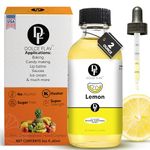 Lemon Flavor Concentrate for Food & Cosmetics – 2 Oz. Multipurpose Lemon Flavouring Oil for Lip Gloss, Pastries, & Candies in Glass Bottle – Confection & Candy Flavoring Oils by Dolce Foglia (Keto)