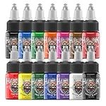 Hawink Tattoo Ink Set 0.5 oz (15ml) Tattoo Supply 14 Colors Pigment Kit Viking Ink USA TI203-15-14