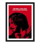 Good Hope - John Wick Movie Quote Framed Poster For Room Office Hostel Hotel Restaurant (13 Inch X 19 Inch, Framed) Multicolor