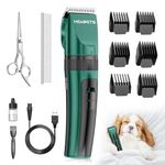HEAPETS Dog Grooming Clippers, Single Pack – Low Noise, Rechargeable, Cordless Electric Hair Clipper for Dogs, Cats, and Other Pets, Green