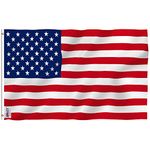 ANLEY Fly Breeze 3x5 Foot American US Polyester Flag - Vivid Color and UV Fade Resistant - Canvas Header and Double Stitched - USA Flags with Brass Grommets 3 X 5 Ft