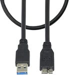 Master Cables High Grade - USB 3.0 Cable Compatible with Western Digital/WD/Seagate/Clickfree/Toshiba/Samsung Portable Hard Drive - USB 3.0 A/Micro-B Cable