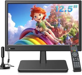 ZOSHING 12.5inch TV,Small tv with freeview Digital t2 Tuner-Headphone & HDMI & USB Ports and DC-12V in,for Mini Bedroom,Kitchen,Caravan
