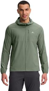 Pioneer Camp Men's UPF 100+ Sun Protection Hoodie Jacket Full Zip Long Sleeve Sun Shirts Lightweight Hiking Fishing Outdoor Army Green