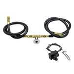 American Fireglass Fire Pit Natural Gas Installation Kit with Chrome Key Valve