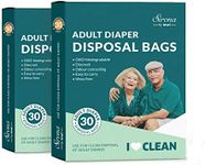 Sirona Premium Adult Diaper Disposal Bags - Pack of 60 | Nature Friendly Odor Sealing Bags for Discreet Disposal of Adult Diapers, Baby Diapers and Feminine Hygiene Products | Travel Friendly Bags