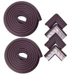 GLUN® Ultra Soft Table Edge & Corner Proofing Guards Brown in Colour Extra Long, Washable with Double Side Extra Strong Tape