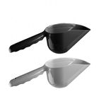 2 Pet Food Measuring Scoops - for Dogs, Cats, Rabbits, Ferrets and More, Black and Grey, Food Measuring, Horse or Bird Food Scoop, Can be Used for Ice, Flour, Coffee Beans, Popcorn, Poop Scoop