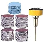 Gasea 100pcs 1 Inch/25mm Sanding Discs Pad with 1/8” Shank Backing Pads Plate Holder Kit, Hook and Loop Sand Paper Assortment Pack for Dremel Rotary Tool, 100/180/240/1500/3000 Grit Paper