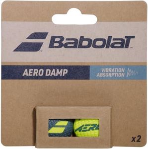 Babolat Aero Damp x2 Tennis Vibration Dampener (Grey Green/Yellow)