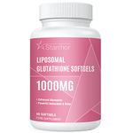 Liposomal Glutathione Softgels, Glutathione Supplement 1000mg per Serving, Antioxidant Support and Liver Detox, 60 Capsules