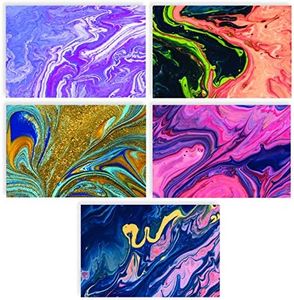 100-Pack All Occasion Greeting Cards, Assorted Blank Note Cards, 4 x 6 inch, 5 Abstract Art Designs, Blank Inside, by Better Office Products, with Envelopes, 100 Pack