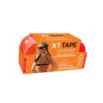 KT Tape PRO 2 Pack Synthetic Elastic Kinesiology Therapeutic Tape, 20 count - 10" Precut Strips (Rage Red)