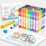 Shuttle Art Dot Markers, 40 Colors Washable for Toddlers with Free Activity Book, Bingo Daubers Supplies for Kids Preschool Children, Non Toxic Water-Based Dot Art Markers