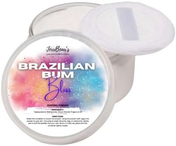 JerrBear’s Brazilian Bum Bliss Dusting Powder, Talc Free Body Formula for Women, Soft Scented Skin Care, Baking Soda Free for Smooth Finish, Gentle Powder for Daily Freshness, (4oz Jar)