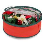 Albert Austin Waterproof Christmas Wreath Storage Case Xmas Decoration Storage Bag with Double Zipper Sturdy Carry Handles Moistureproof Xmas Garland Wreaths Ornaments Storage Bag Small (45 x 15cm)