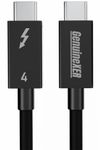 GenuineXER Thunderbolt 4 Cable 8K@60Hz, 100W 5A, 40 Gbps Data Transfer, Inbuilt Intel Certified E-Marker Chipset | Compatiable With MacBook, Laptop, (0.8 Meter)