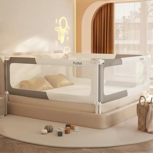 3-Sided Toddler Bed Rail for King Size Beds, Extra Tall Baby Guard Bed Rail