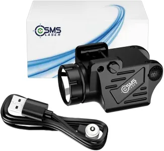 SMSlaser 1200 Lumens Tactical Weapon Light, Pistol Light with Strobe Mode, Compact Rail Mounted Compatible with Picatinny Rail, Anodized Aluminum Shell, Magnetic Rechargeable, IPX6 Waterproof
