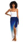 La Blanca Women's Standard Pareo Wrap Swimsuit Cover Up, Sapphire//Ocean Oasis, One Size