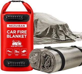 NEZUIBAN Car Fire Blanket Large Emergency Fire Blanket for Electric/Gasoline Vehicle Accidents (20x24 ft)