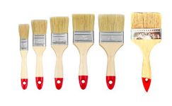 WYATT 1, 1.5, 2, 2.5, 3,4 Inches Bristle Paint Brush Set Chip Paint Brushes Treated Wood Handle Paint Brush, Professional Brush Set, Trim Paint Brush for Wall Furniture Fence Crafts (1)