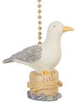 Clementine Coastal Beach Decor Seagull Ceiling Fan Light Pull