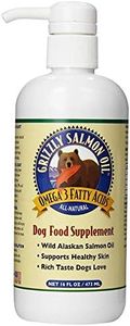 Grizzly Salmon Oil Omega-3 Fatty Acids All-Natural Dog Food Supplement Supporting Healthy Skin, Coat, Joints and Organs (Certified Wild Caught Alaskan Salmon), 16 oz