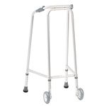 Drive Healthcare Ultra Narrow Walking Frame (Wheeled) N73223 Adjustable Height - Medium (Eligible for VAT relief in the UK)