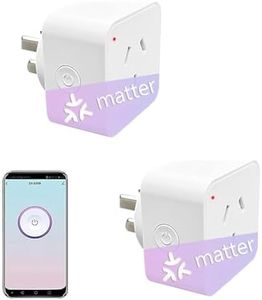 UseeLink Matter Smart Plug, 100% Privacy Smart Socket, Work with Applee Home, Sirii, Alexa, Google Home, SmartThingss, Smart Socket, Smart Home Automation, Remote Control, Timer, 2.4G Wi-Fi -2 Pack