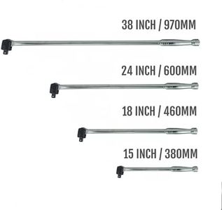 15" 18" 24" 38" Long Breaker Bar, 1/2" 3/4" Drive Socket Wrench Spanner Flex Handle Chrome-plated Steel (24"/600mm -1/2" Drive)