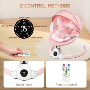 Portable Electric Baby Bouncer – Pink Infant Soothing Seat