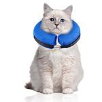 E-KOMG Dog Cone After Surgery, Protective Inflatable Collar, Blow Up Dog Collar, Pet Recovery Collar for Dogs and Cats Soft (S)