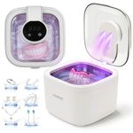 NEATEST Ultrasonic Retainer Cleaner, 45kHz Ultrasonic Cleaning Pod, 5 Modes 350ML Denture Cleaner for Night Guards, Aligners, Braces, Toothbrush Heads, Jewelry, White