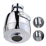 Qoosea 360 °Swivel Sink Faucet Extended Bubbler Tap Aerator Water Saving Faucet Filter Tap Aerator Filter Tap Spray Adjuster Nozzle Head for Bathroom Kitchen (Short)