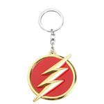 TV Series Inspired Keychain Flash Symbol Jewelry Gift for Comics Lover Key Ring (Flash Symbol Keychain)