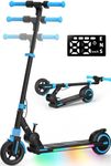 Electric Scooter for Kids Ages 6-12, iScooter S6/S6Pro Kids Electric Scooter, 16KM/H Top Speed, 15KM Range, Front Shock Suspension, Foldable &4 Heights Adjustable, Dual Braking Modes, Gifts for Kids