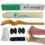 Ballet Professional Wooden pine foot Stretchers set for Dancers, Elastic Stretch Band, Two pads, leg strap, carry bag and gift box. (Wooden wood color Foot Stretcher set with carry bag and gift Box)