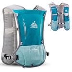 AONIJIE Hydration Running Vest 5L Capacity, Multi-Pocket Design, Breathable and Lightweight Backpack for Outdoor Sports - Running, Cycling, Climbing and Hiking, Only Vest, Mint Green