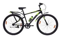 Hero Slingshot 26T Mountain Bicycle for Mens | Rigid Suspension | Internal Carrier | Ideal for Adults (Black-Green)