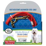 Four Paws 15 Foot Puppy Dog Tie Out Cable