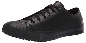 Shoes for Crews Men's Delray Sneaker, Black, 7 Wide Women/5.5 Wide Men