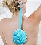 Veewon Bath Brush Back Scrubber Shower Body Brushes with a Long Handle (Blue)